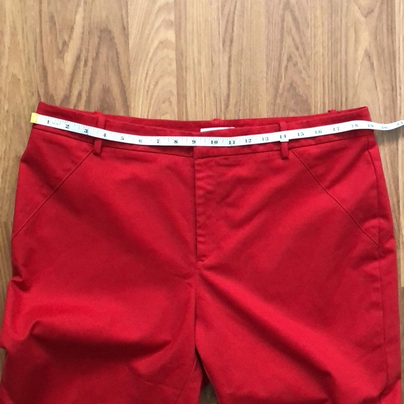 Calvin Klein Red Zip Ankle Pants Sz 16 - Picture 8 of 9